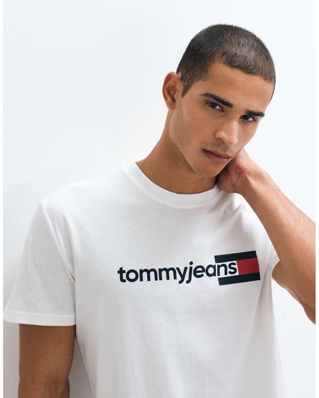 Tommy Hilfiger White Dna Logo T-shirt for men