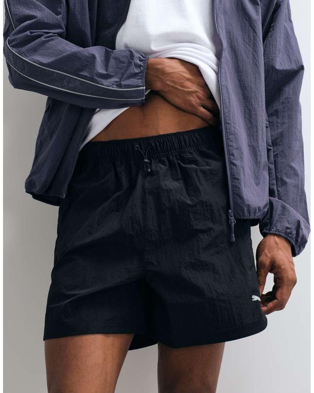 PUMA Blue Run Culture Collective T7 Relaxed 5' Woven Shorts for men