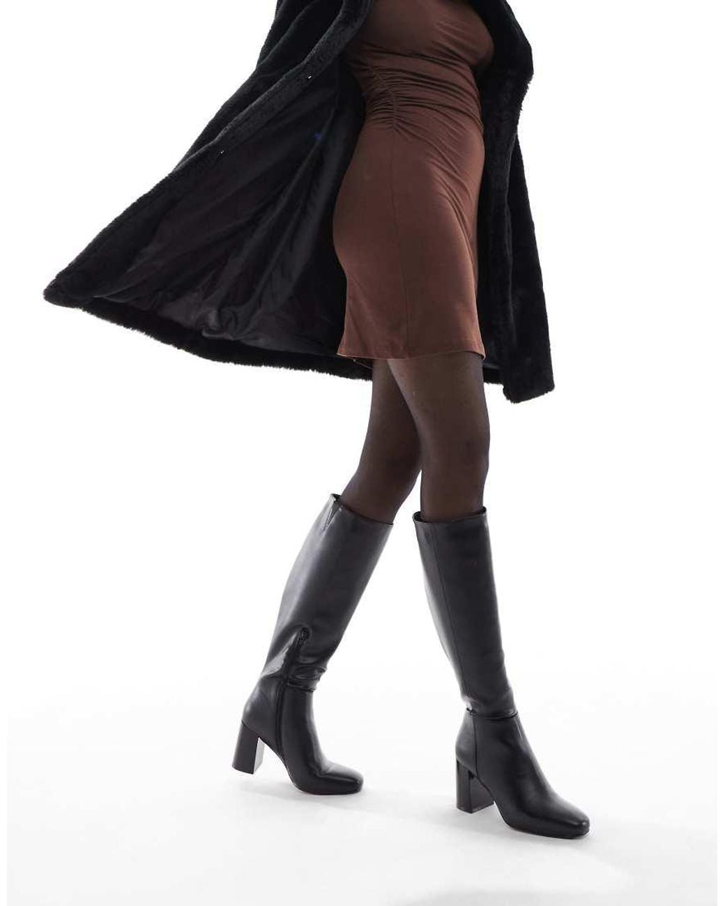 Schuh Black Devlin Heeled Knee Boots