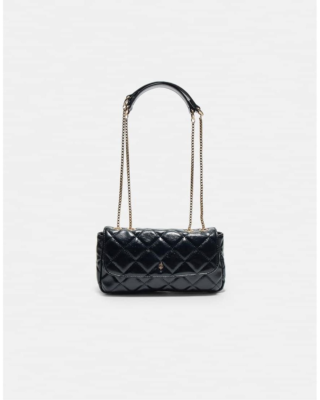 Stradivarius White Quilted Chain Crossbody Bag