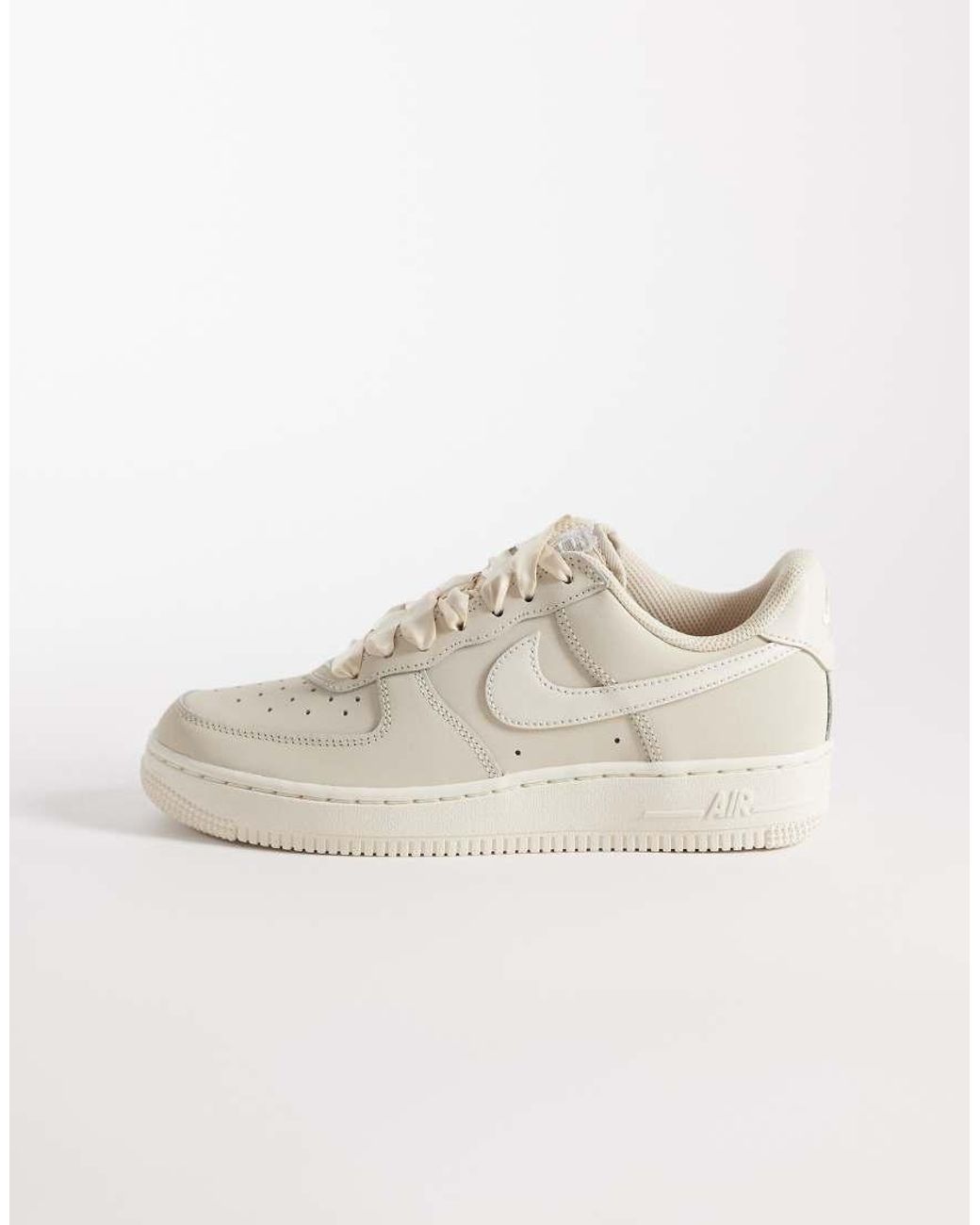 Nike Natural Air Force Retro Trainers With Ribbon Lace