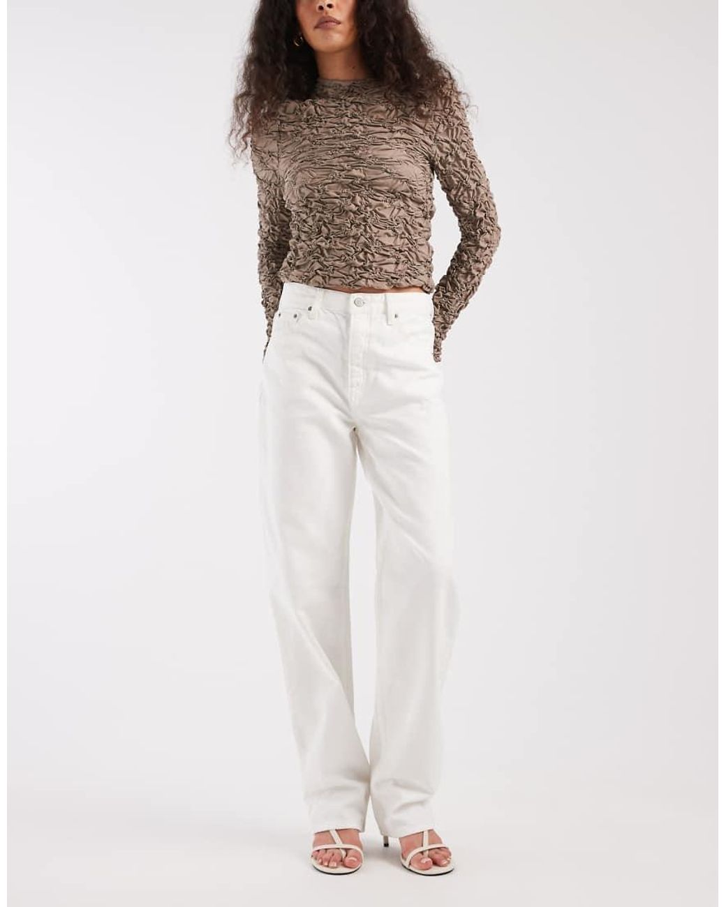 Tommy Hilfiger White Layla High Rise Slim Straight Fit Jeans