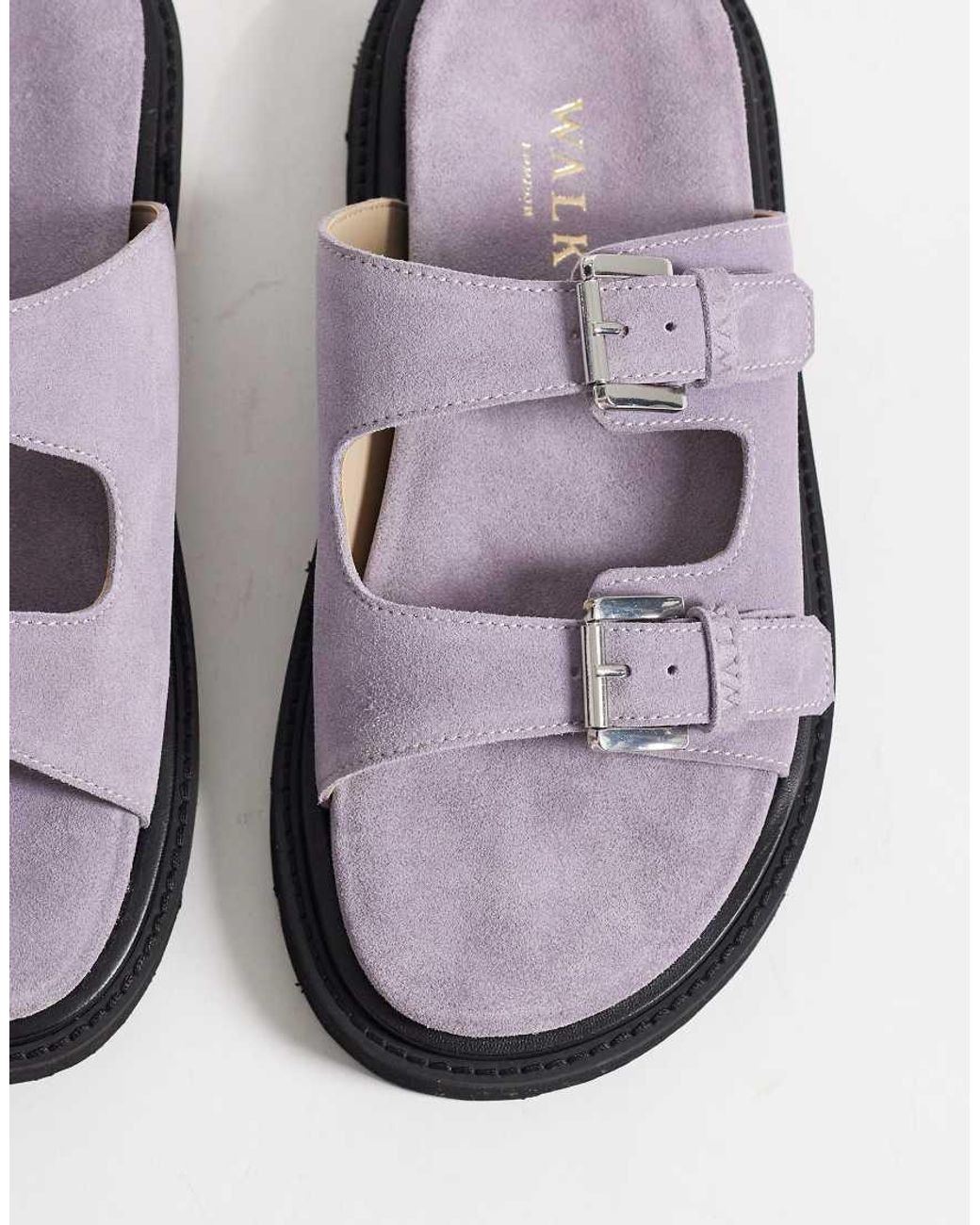 Walk London Purple Budapest Double Strap Sandal
