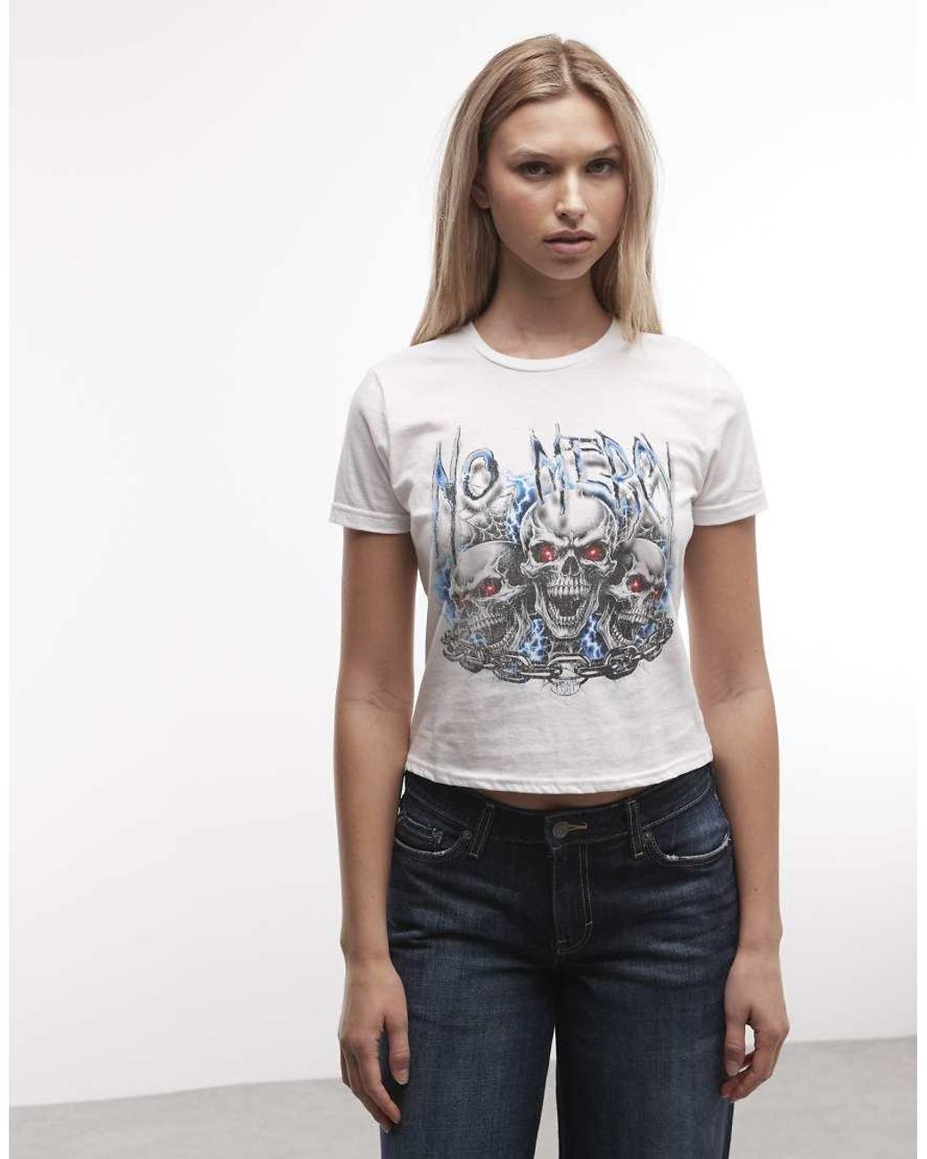 PRNT White No Mercy Relaxed T-Shirt
