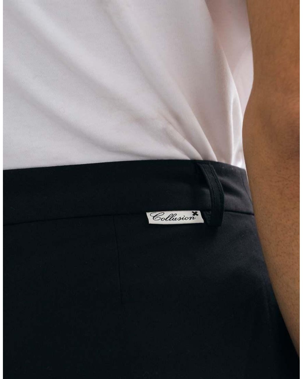 Collusion Blue Pleated Wide Leg Pant for men