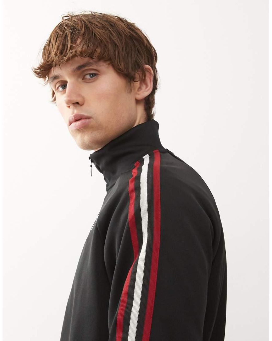 Adidas Originals Black Adidas Football Manchester United Full Zip Jacket for men