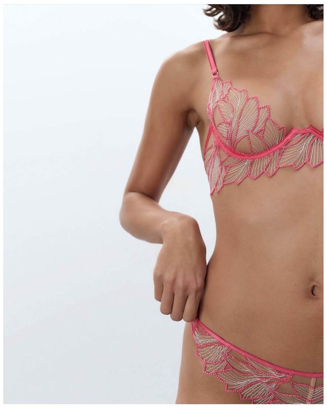 Bluebella Red Eden Sheer Longline Bra