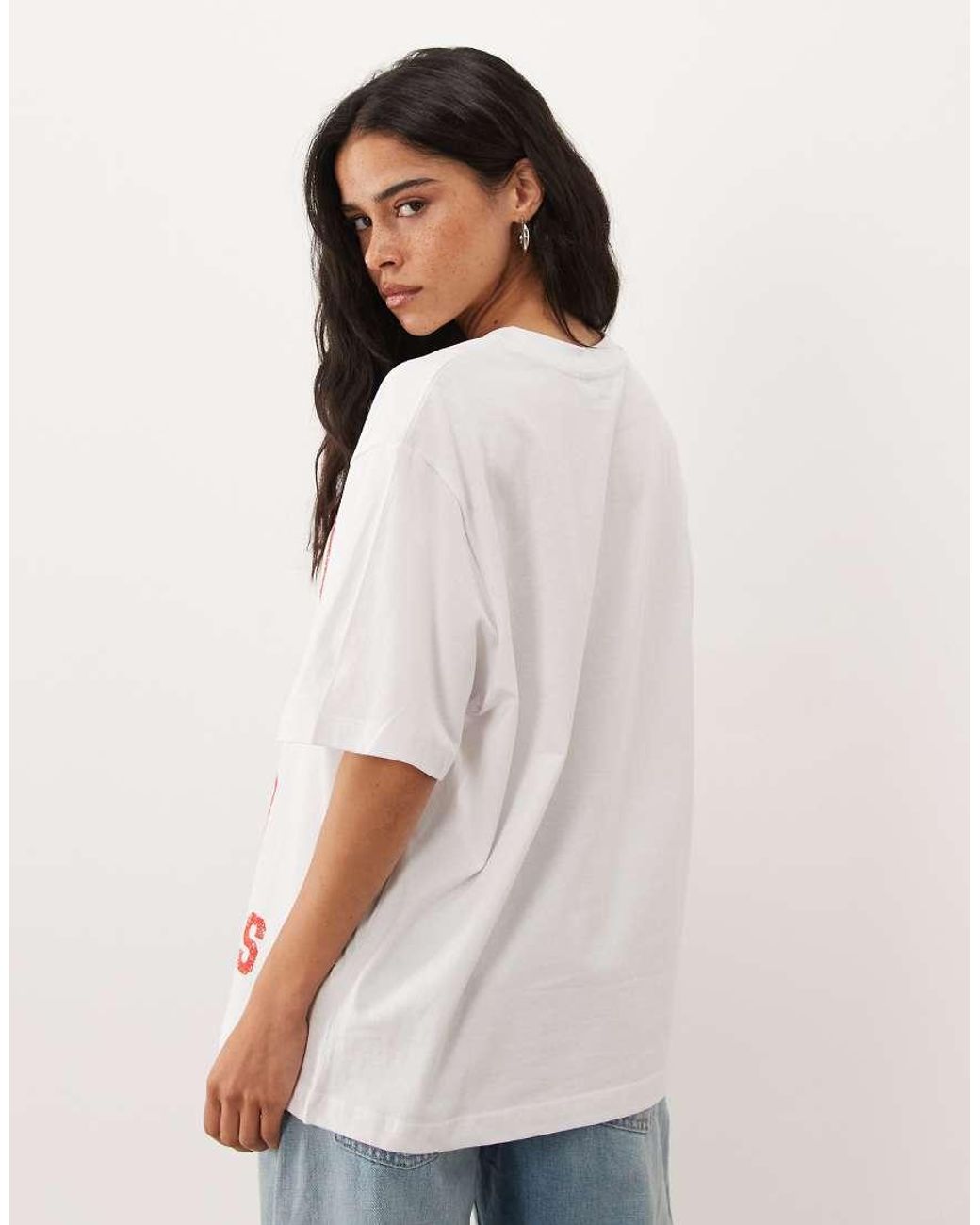 ASOS White Oversized T-Shirt With Lucky Vegas Cherry Graphic