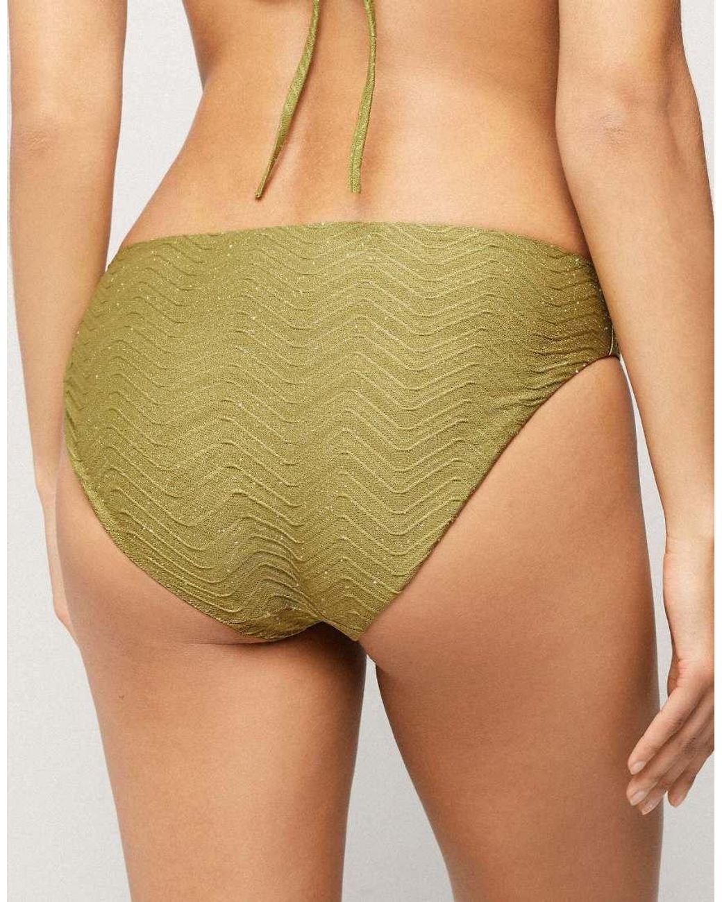 Tezenis Green Sparkling Bikini Bottoms