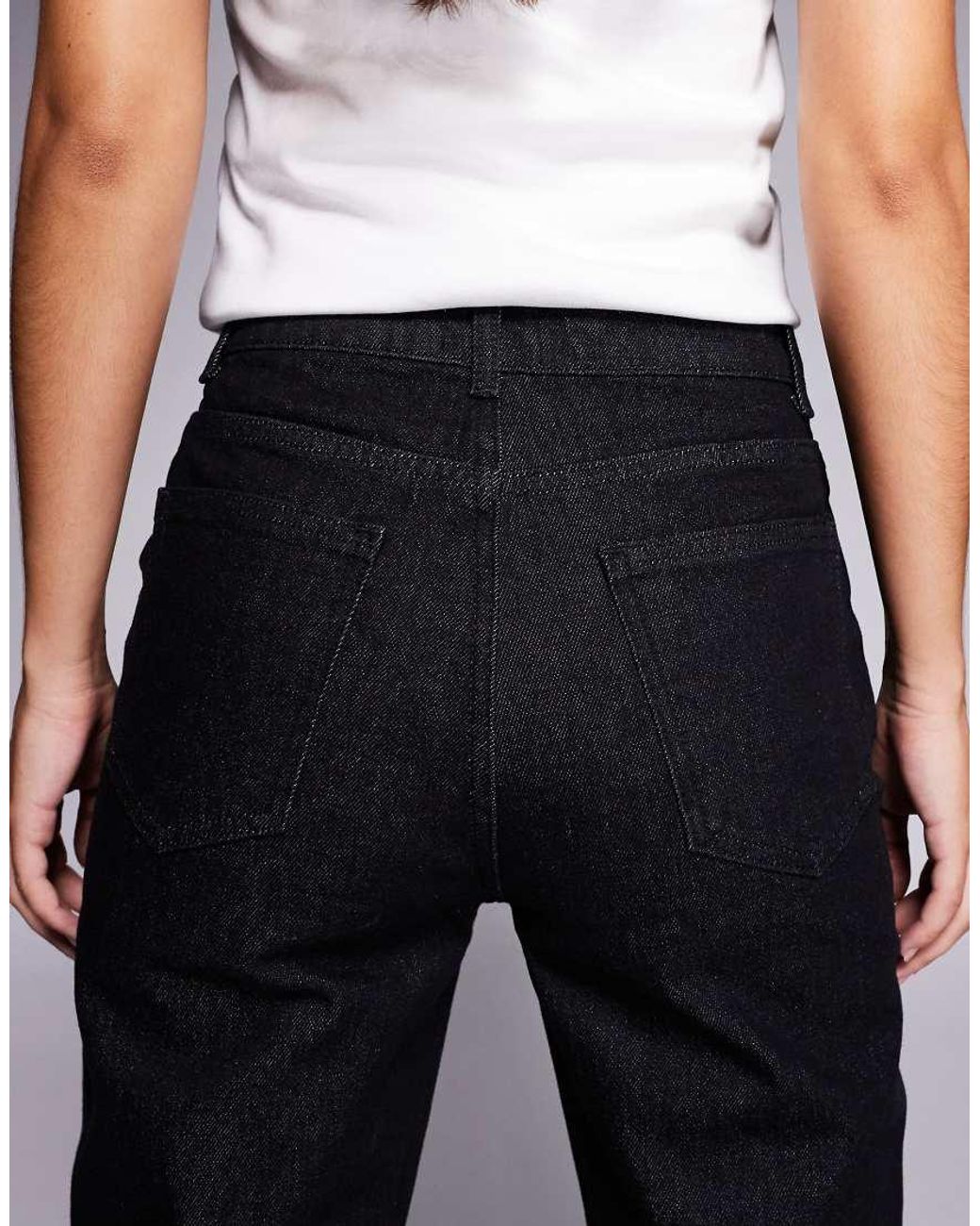 ASOS Black Ultra High Waisted Slim Straight Jeans