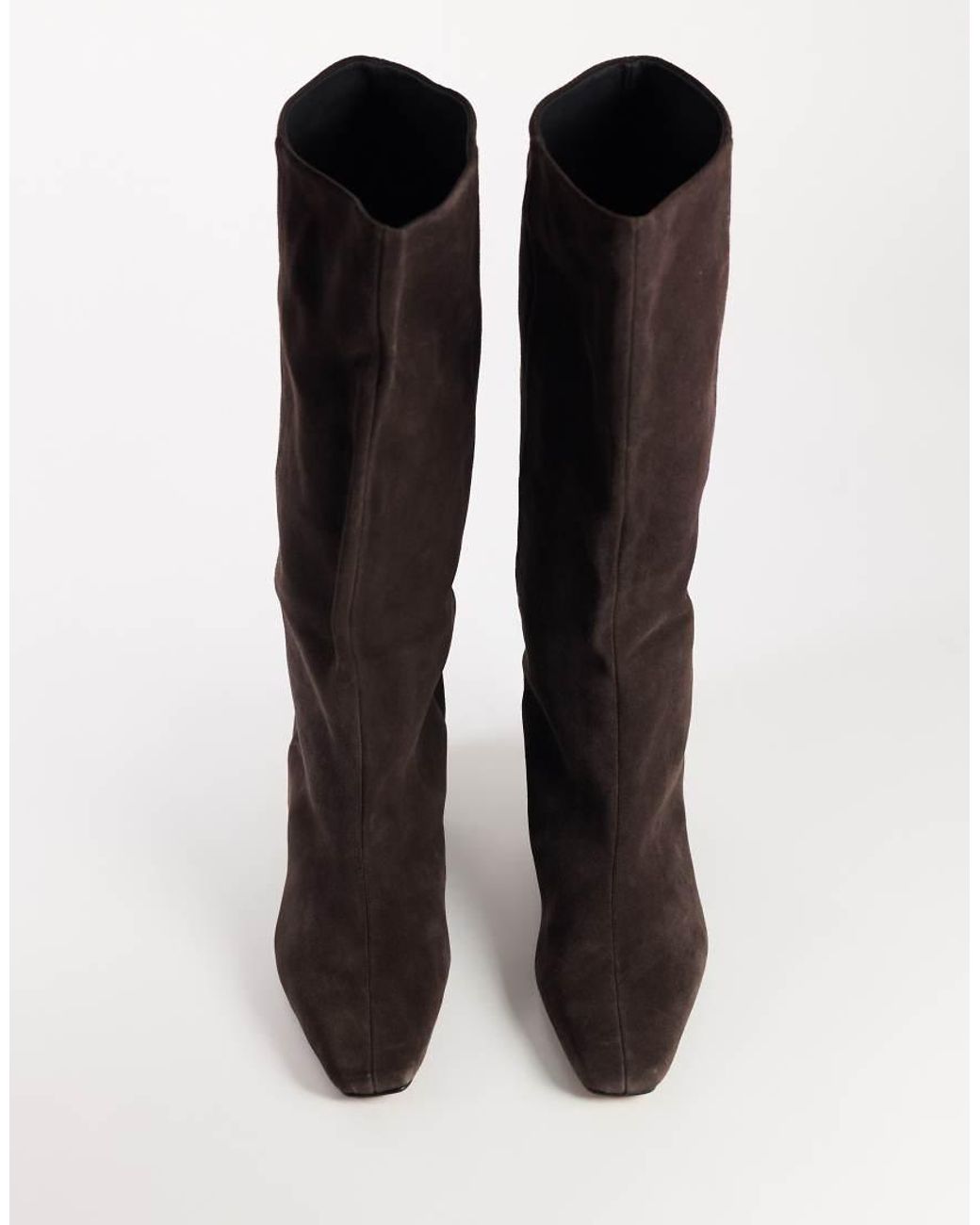 TOPSHOP Brown Pablo Real Leather Slim Western Boots
