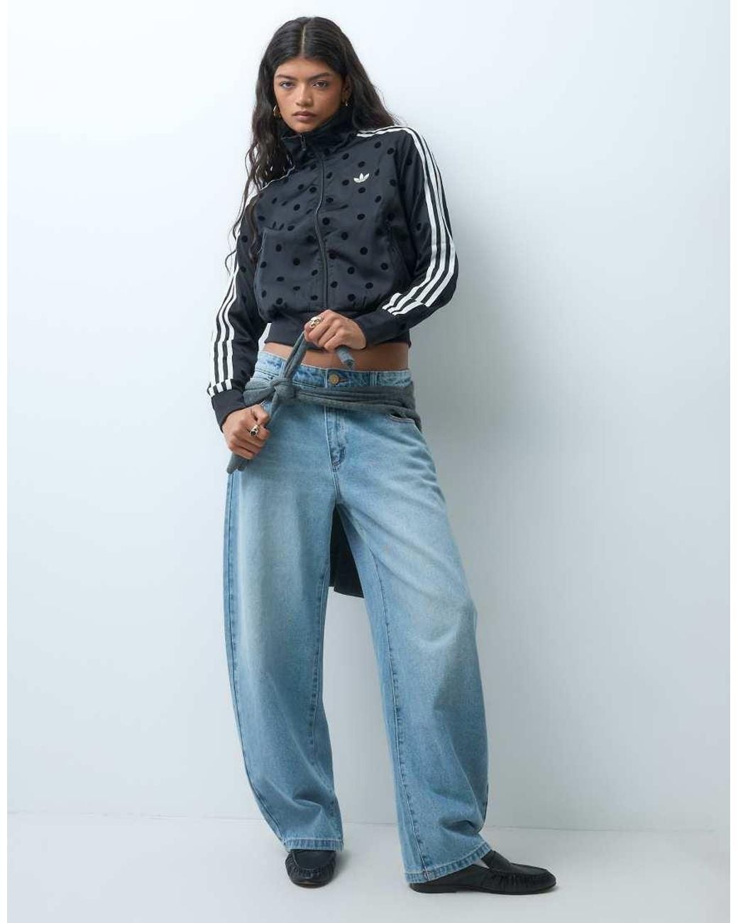 Adidas Originals Blue Satin Track Top