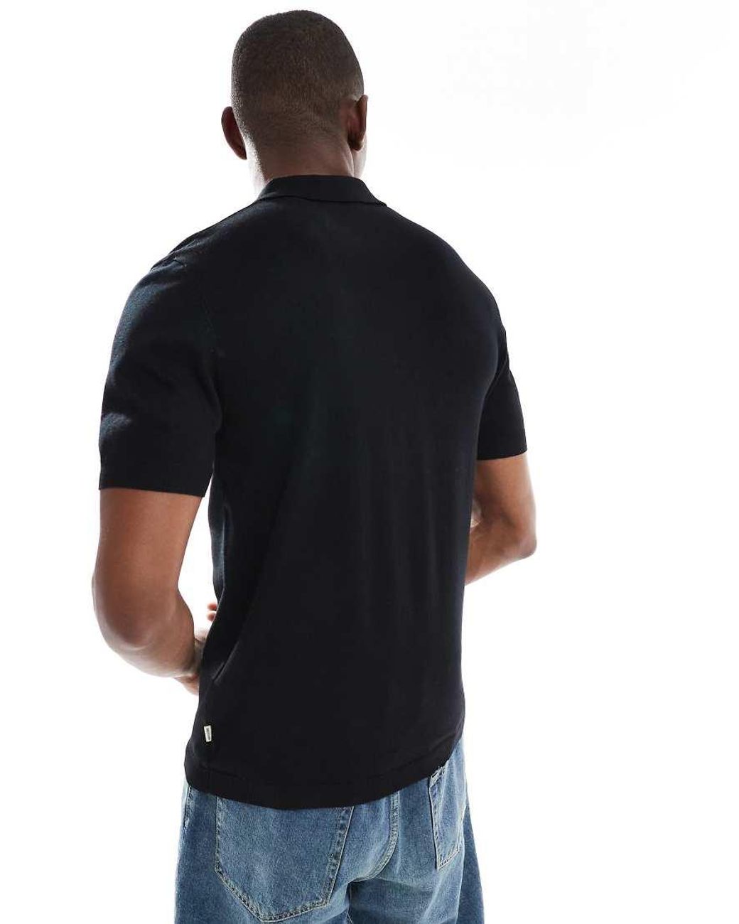 Polo De Punto De Only & Sons de hombre de color Black