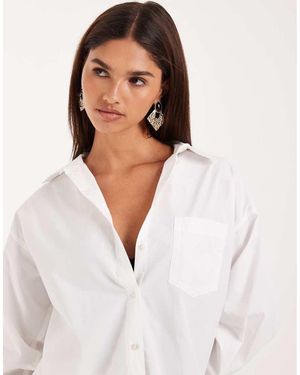 JJXX Red Jamie Oversized Poplin Shirt