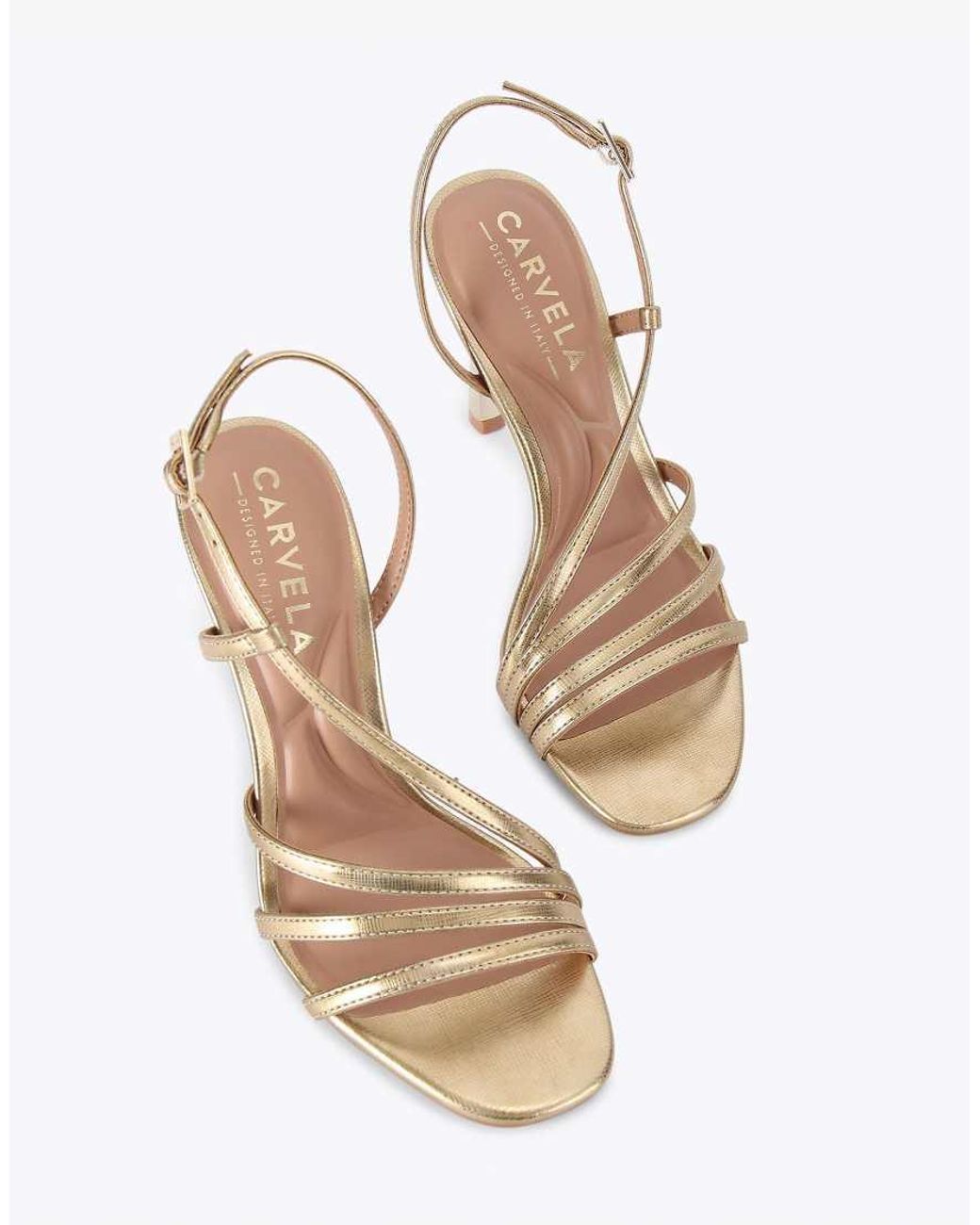 Carvela Kurt Geiger Metallic Paparazza Heel Heeled Sandals