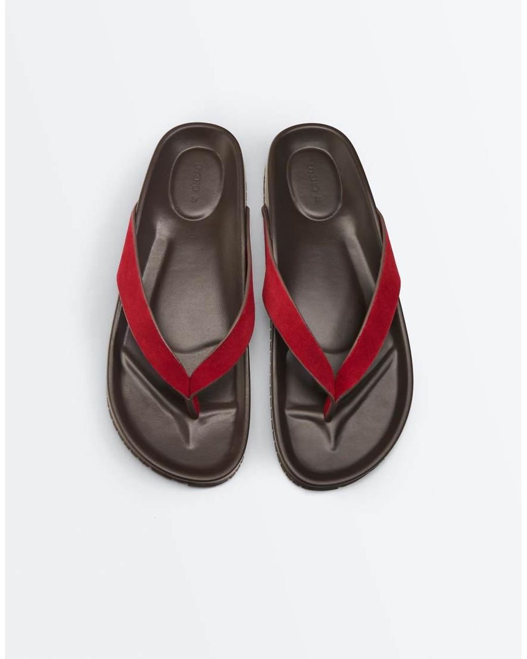 Oysho White Leather Sandal