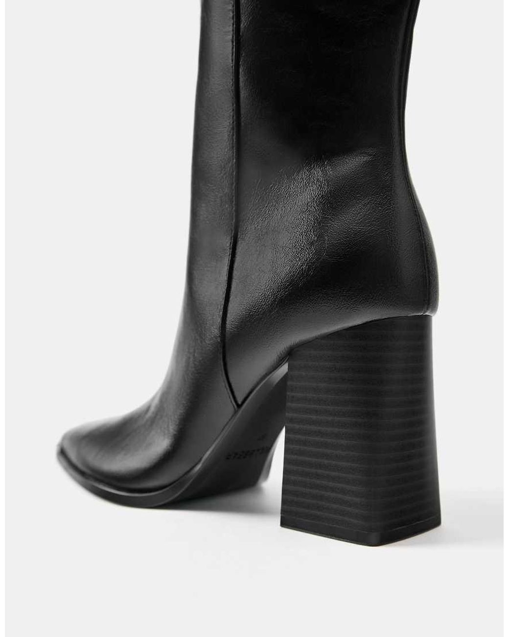 Pull&Bear Black High-Heel Boots
