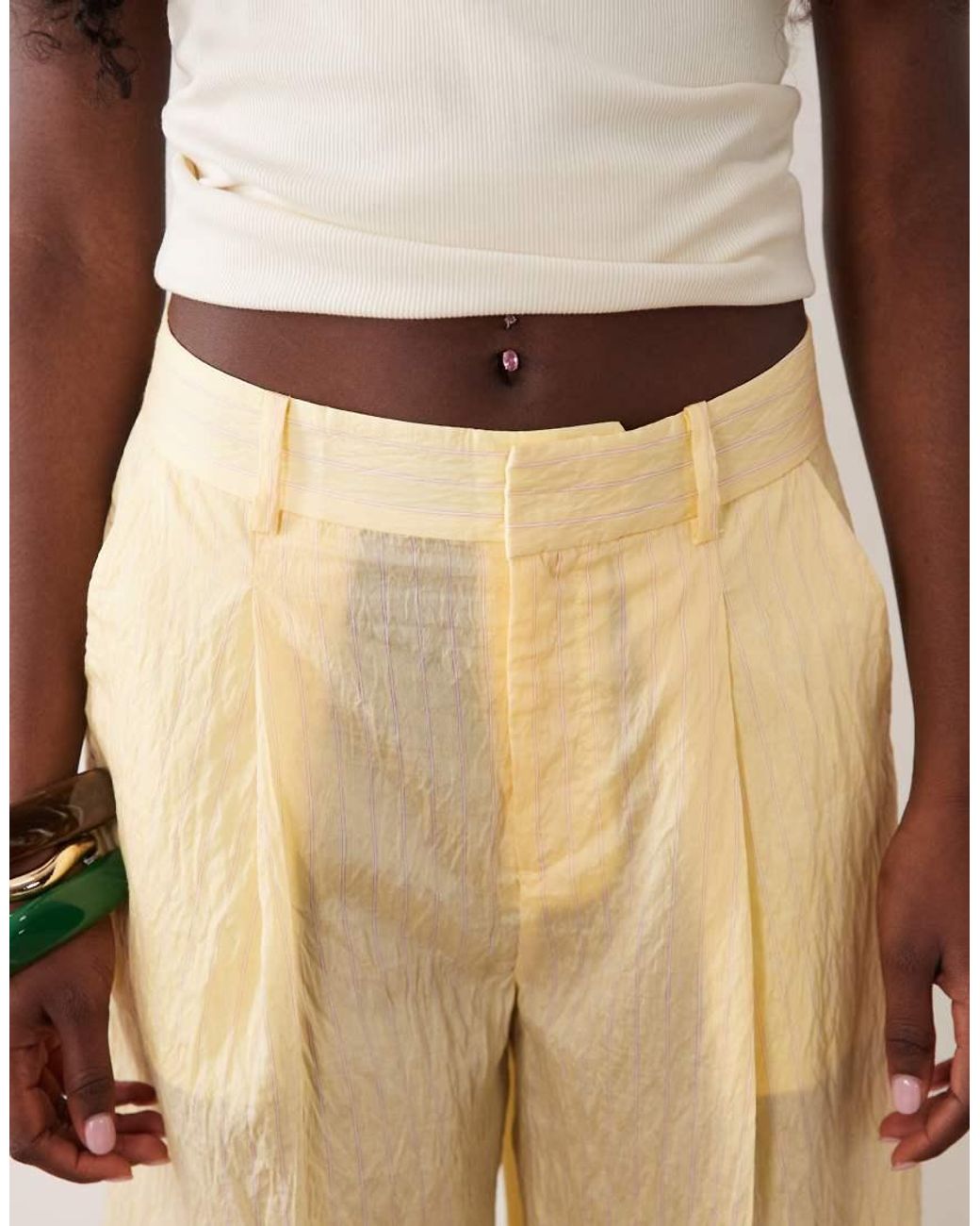 Mango Natural Straight Leg Tailored Trouser