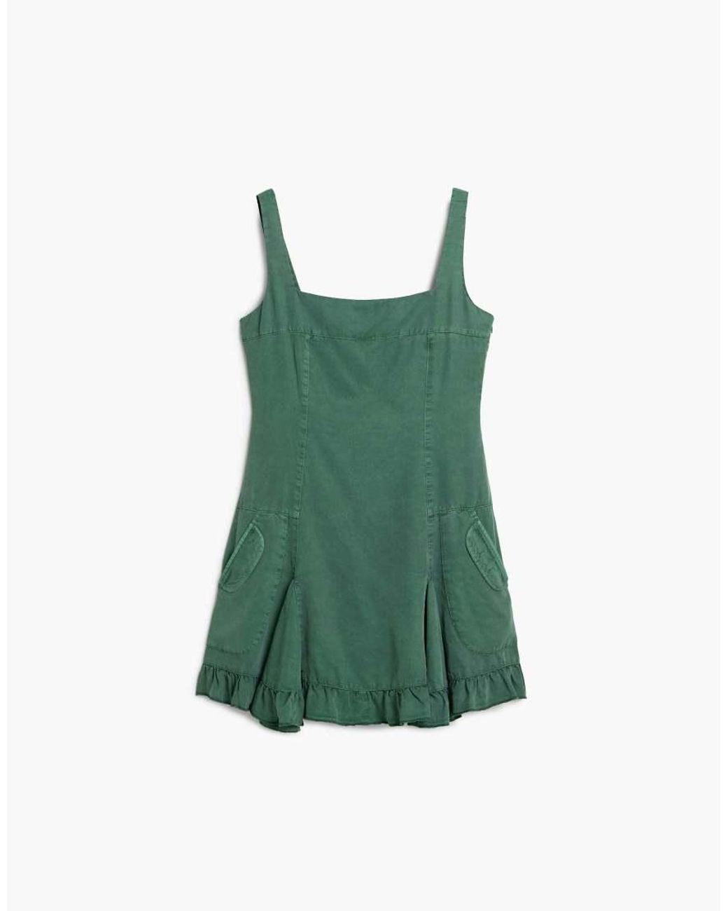 Desigual Green Short Lyocell Dress