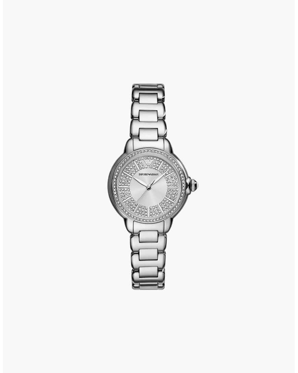 Emporio Armani White Three-Hand, Stainless Steel Watch, Ar11632