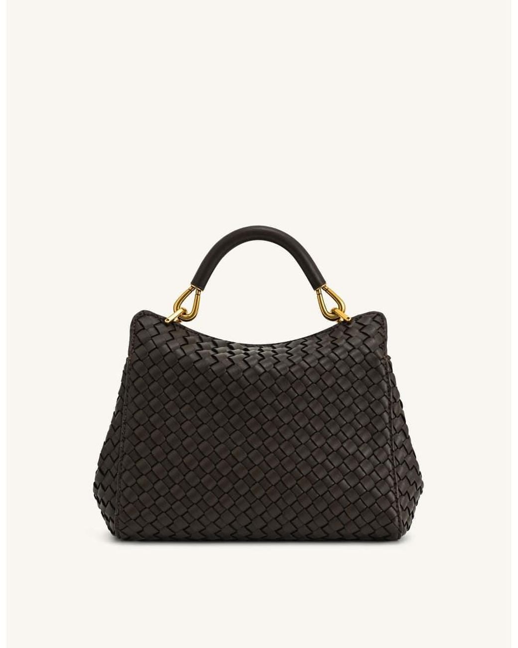 JW PEI Black Lucia Woven Top Handle Back