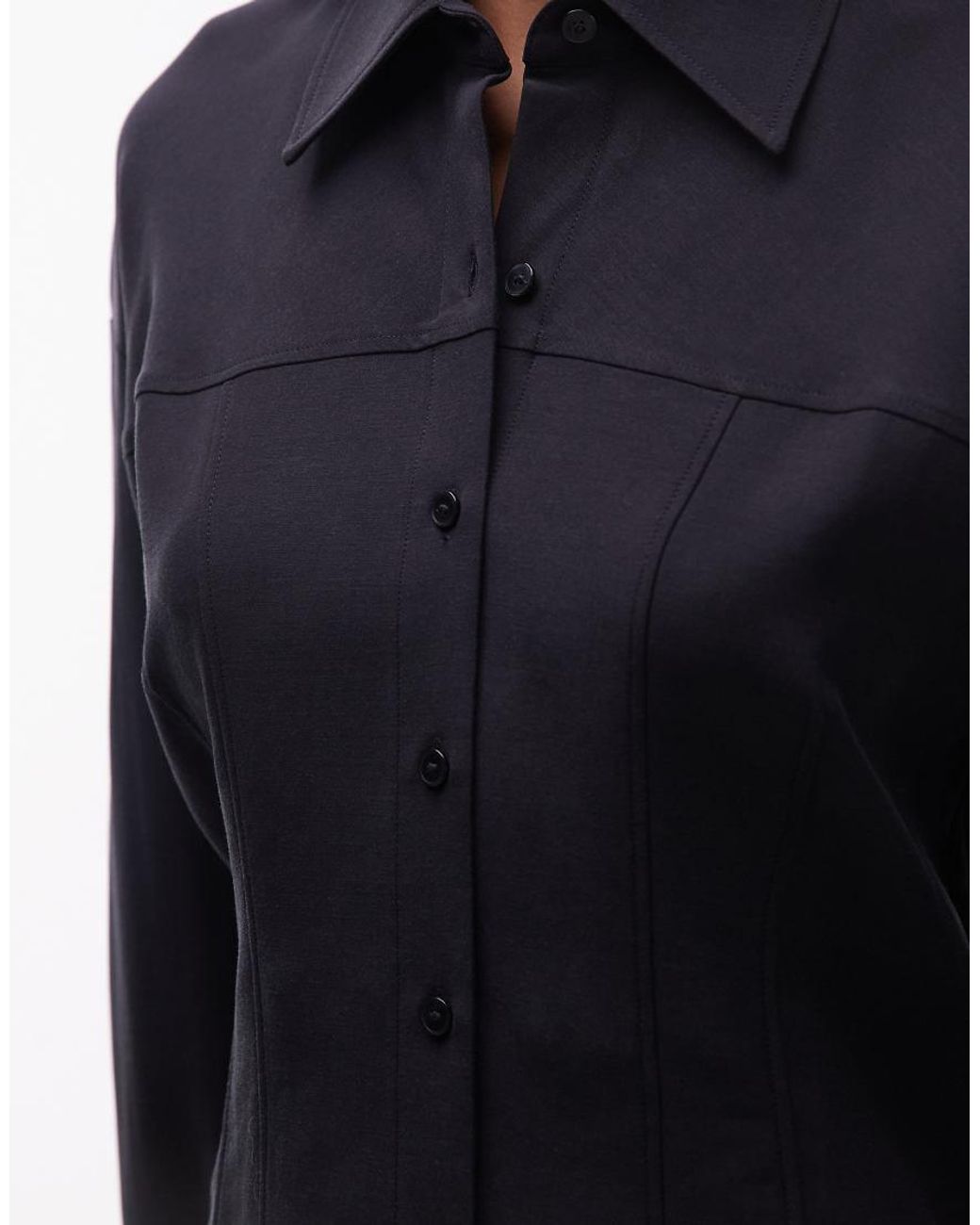 & Other Stories Blue Cinch Waist Shirt