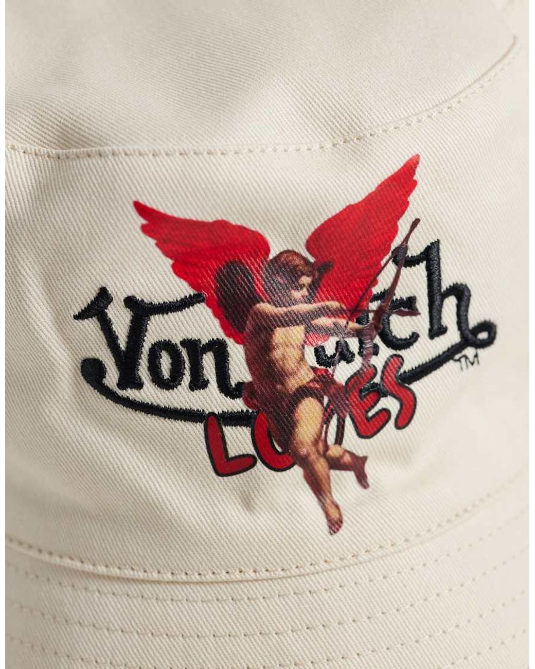 Von Dutch White Loves Bucket Hat