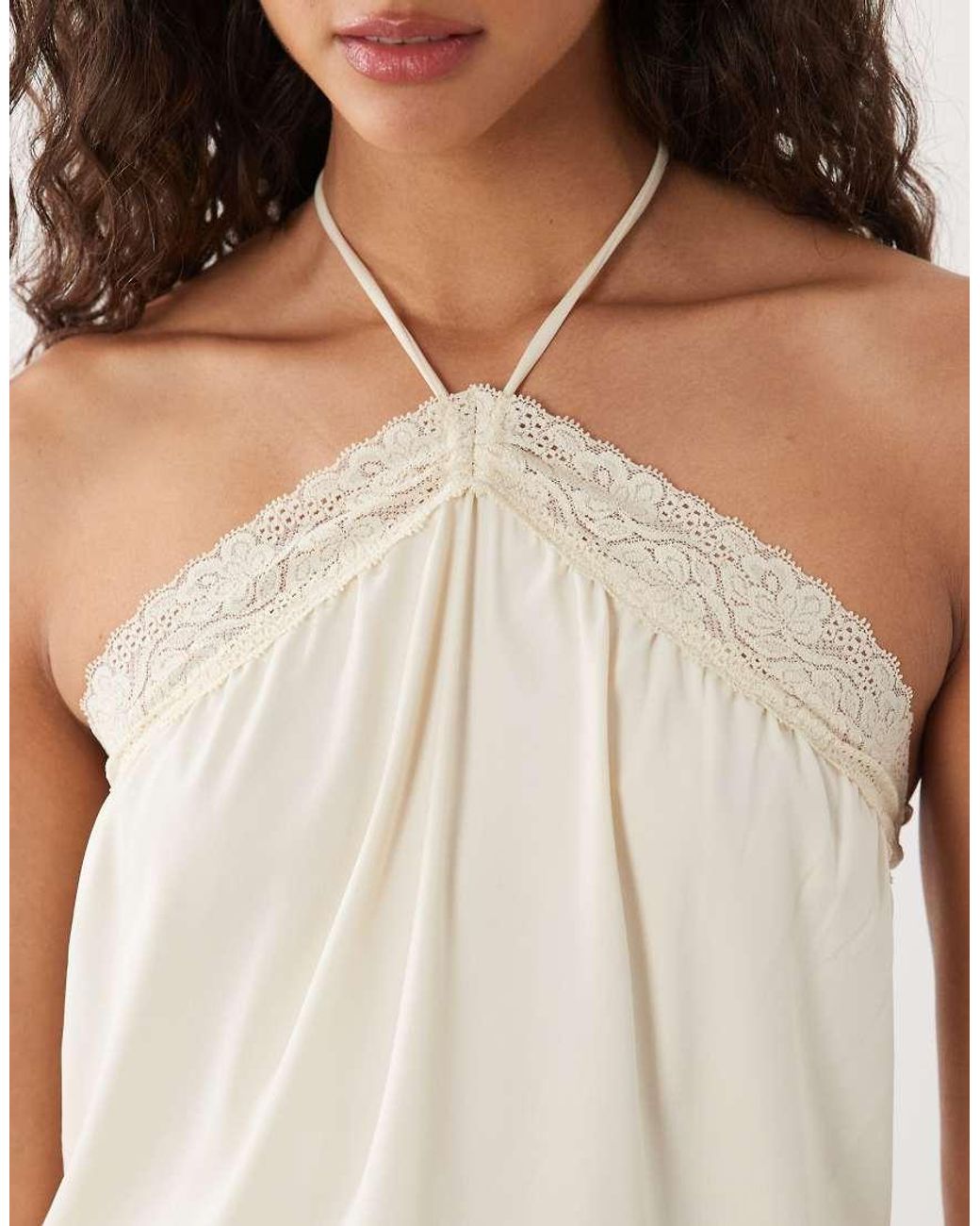 Cotton On White Chloe Halter Mini Dress