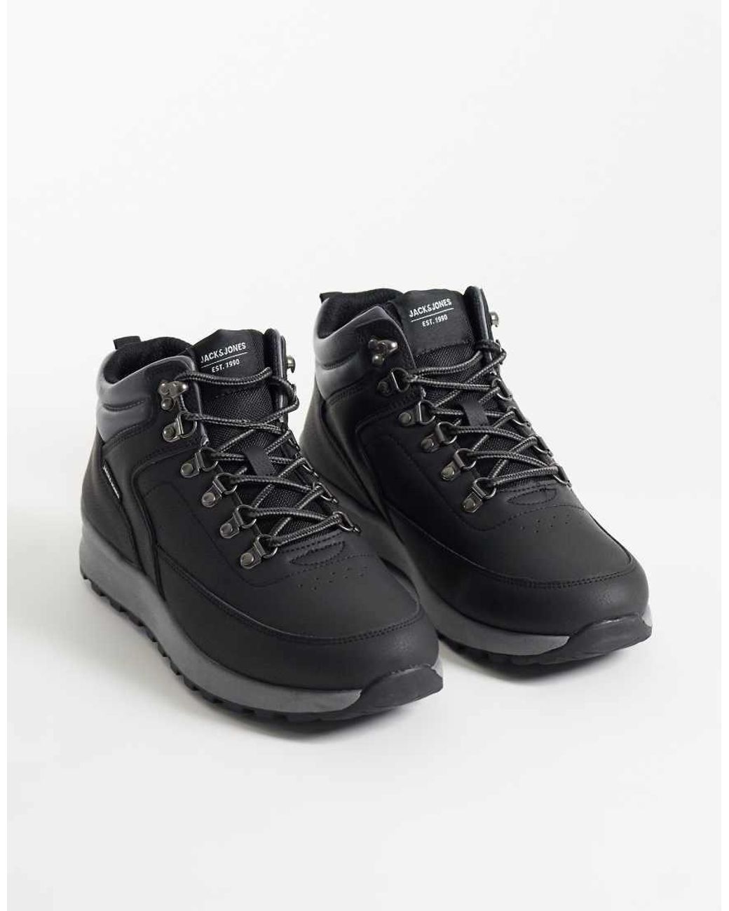 Jack & Jones Black Hiker Boots for men