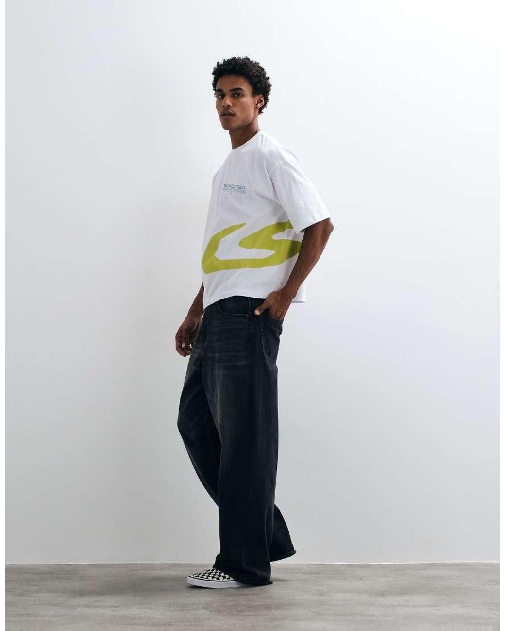 ASOS White baggy Jeans for men