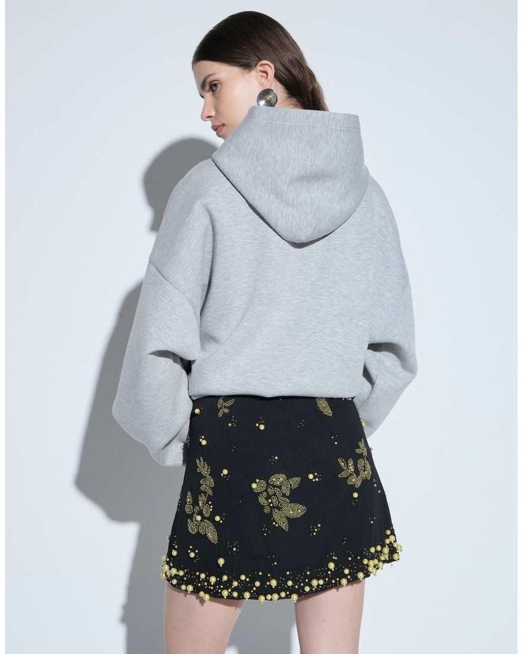 ASOS Black Bead Embellished Mini Skirt