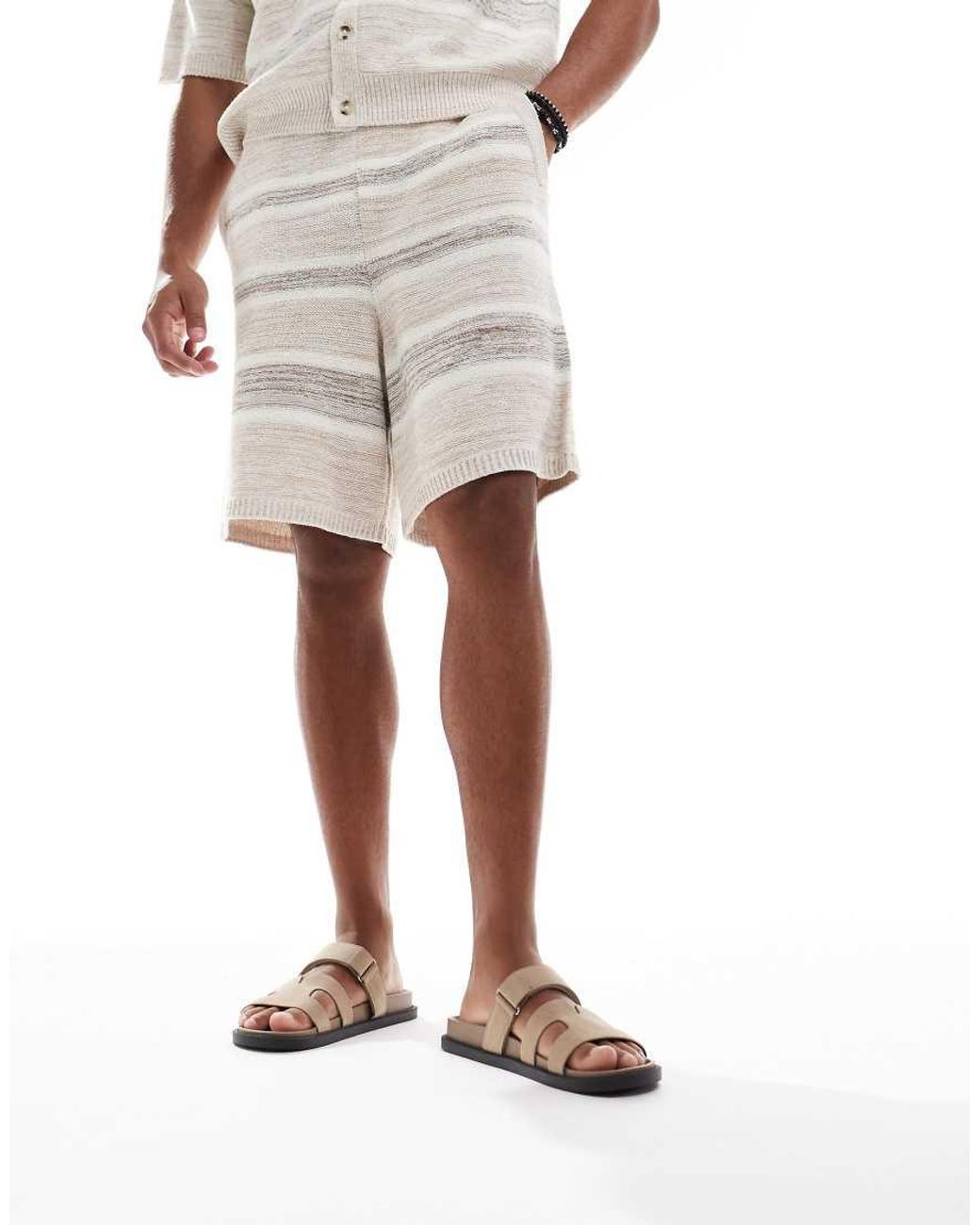 SEQWL Brown Sandals With Straps for men