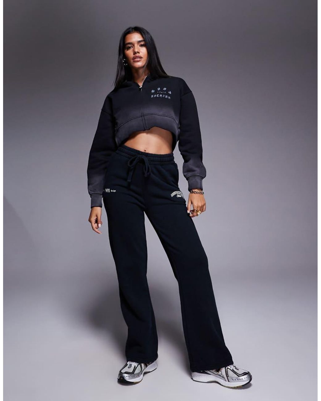 Good For Nothing Blue Relaxed Wide Leg Jogger