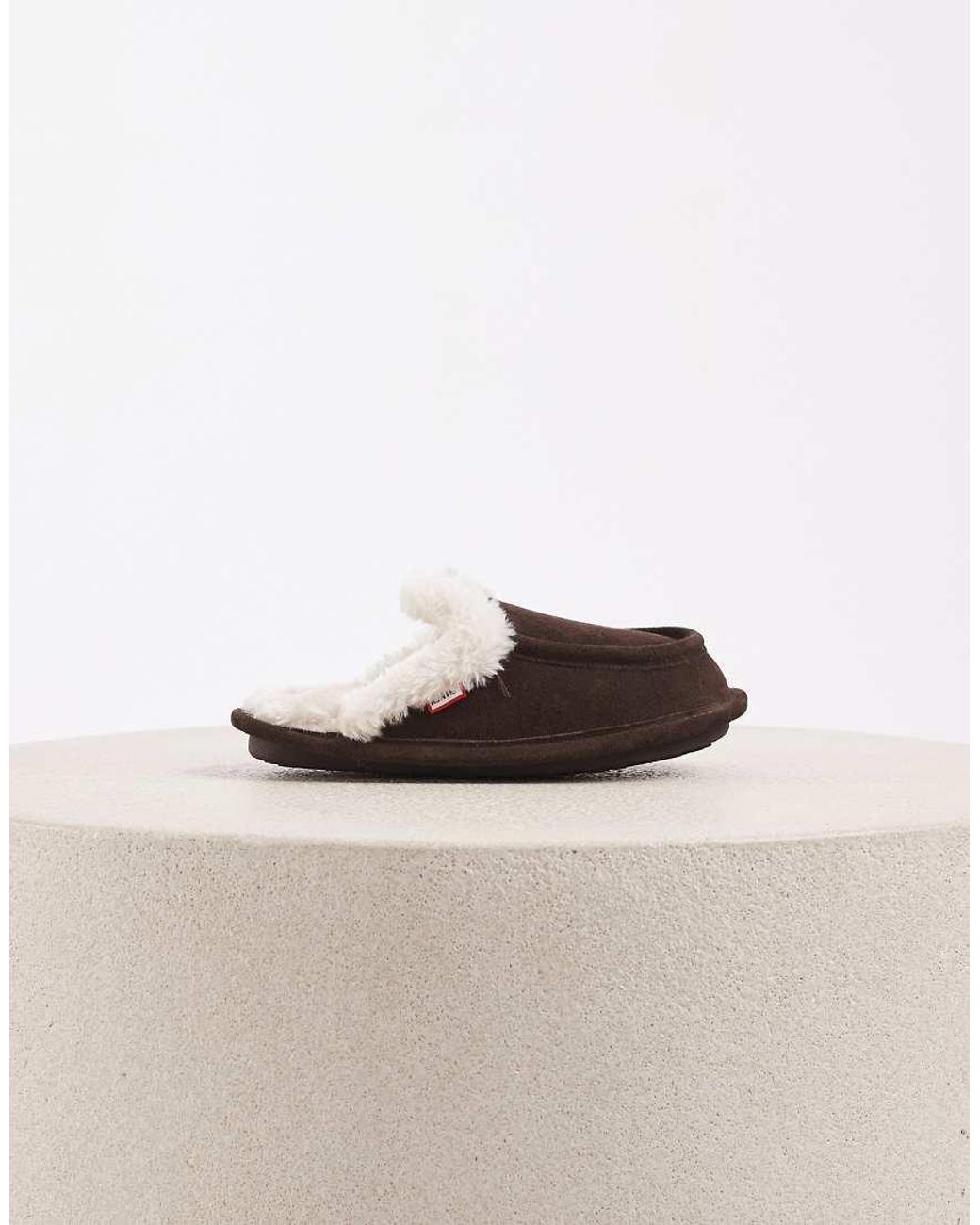Hunter White Loafer Mule Slippers
