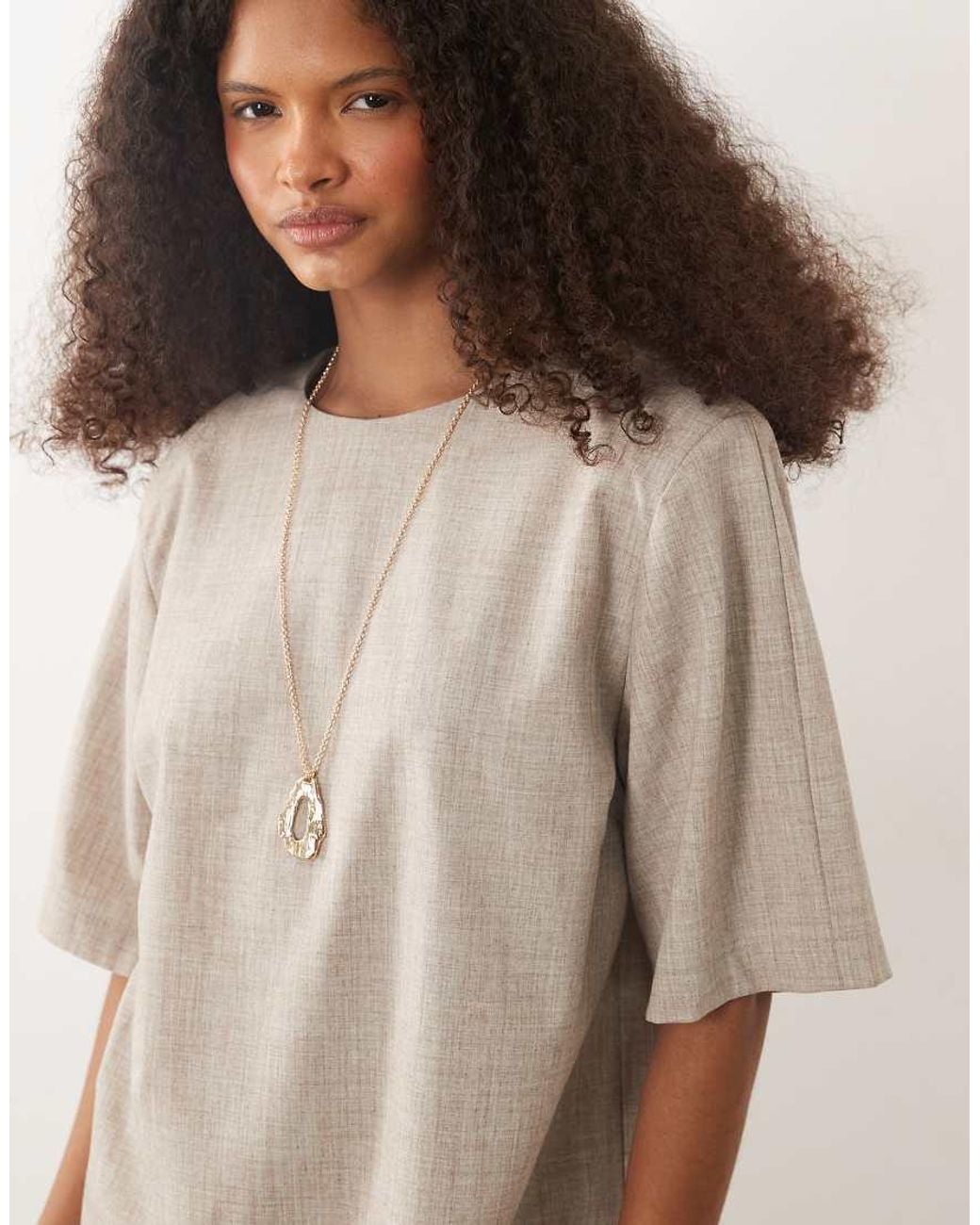 ASOS Natural Oversized Tee