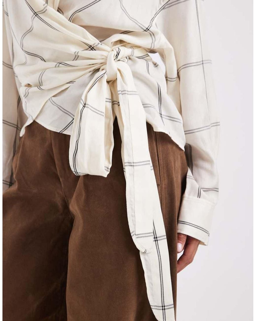 & Other Stories Multicolor Pure Cotton Shirt With Cinch Waist