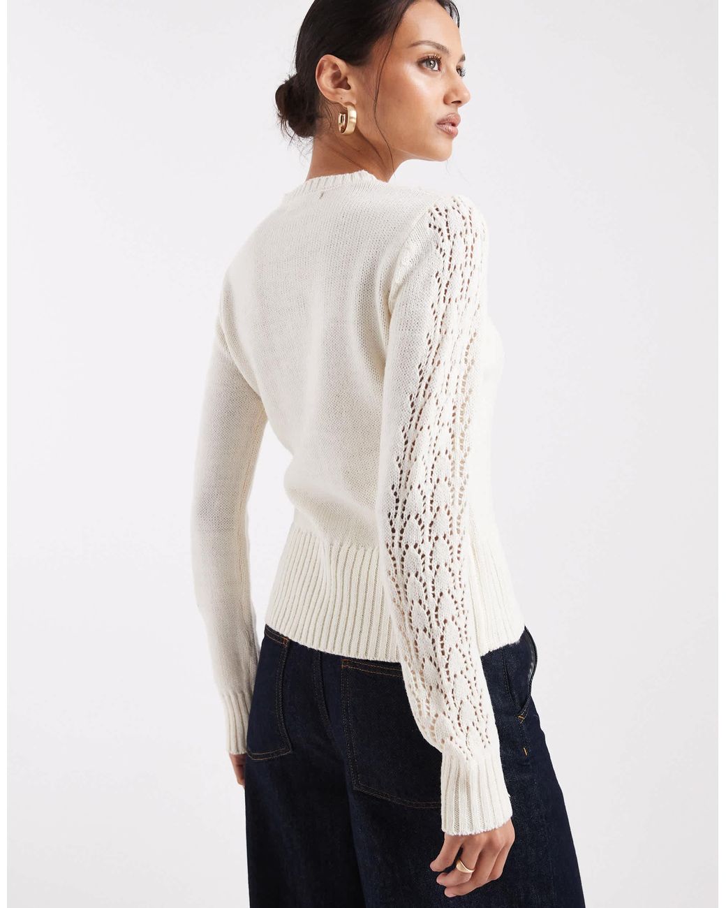 Threadbare White – strickjacke