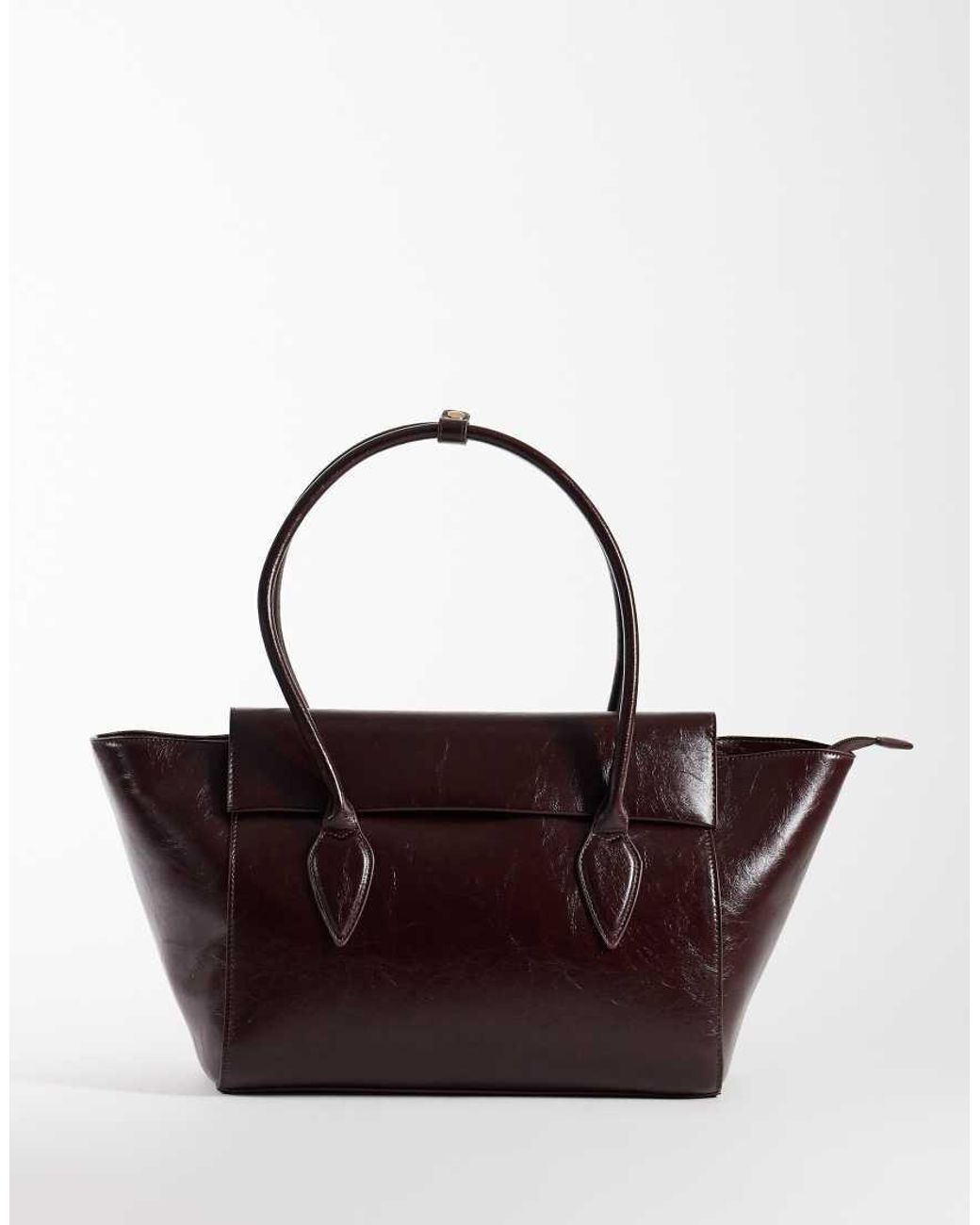 Maxi Borsa Strutturata Bordeaux di ASOS in Red