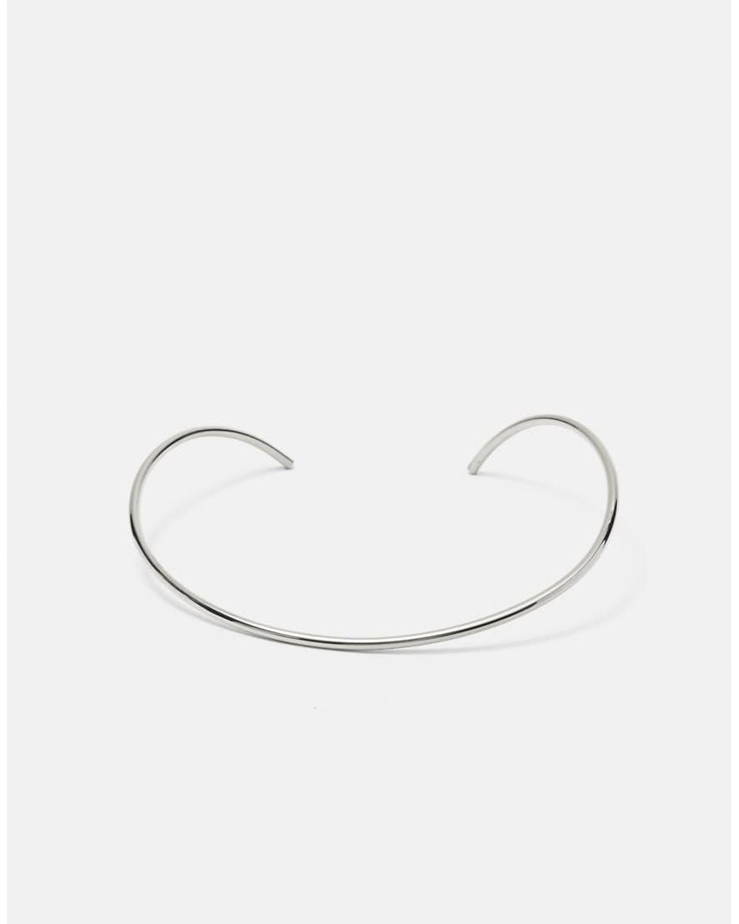 Pull&Bear Blue Metallic Choker Necklace