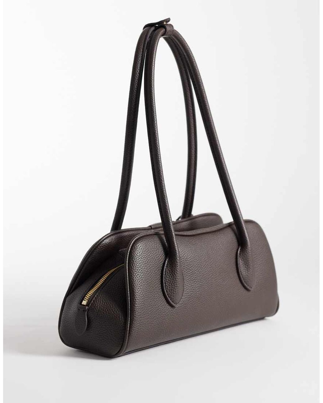 Calvin Klein Black Emblem Pebble Shoulder Bag With Hardware Charm