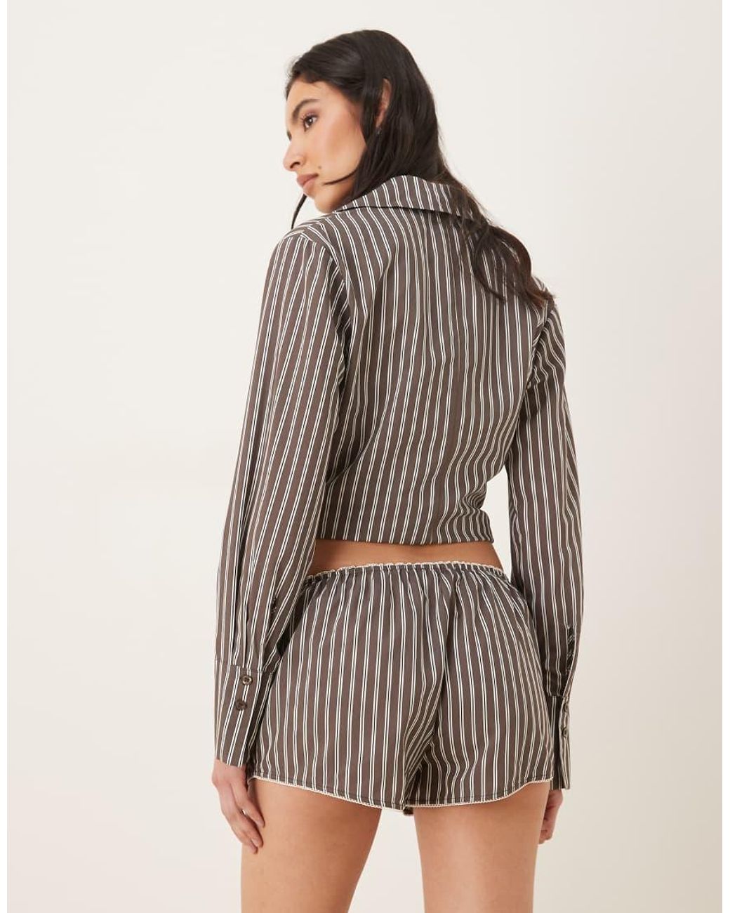 Nia Gray Norman Co-ord Striped Short