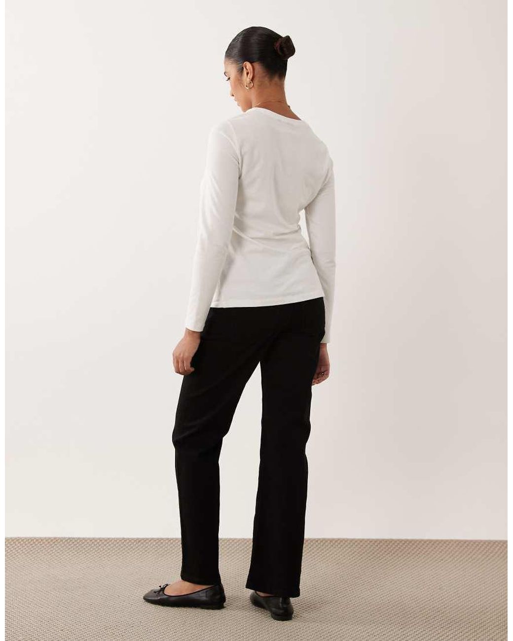 ASOS White Asos Design Maternity Comfort Stretch Straight Leg Jeans