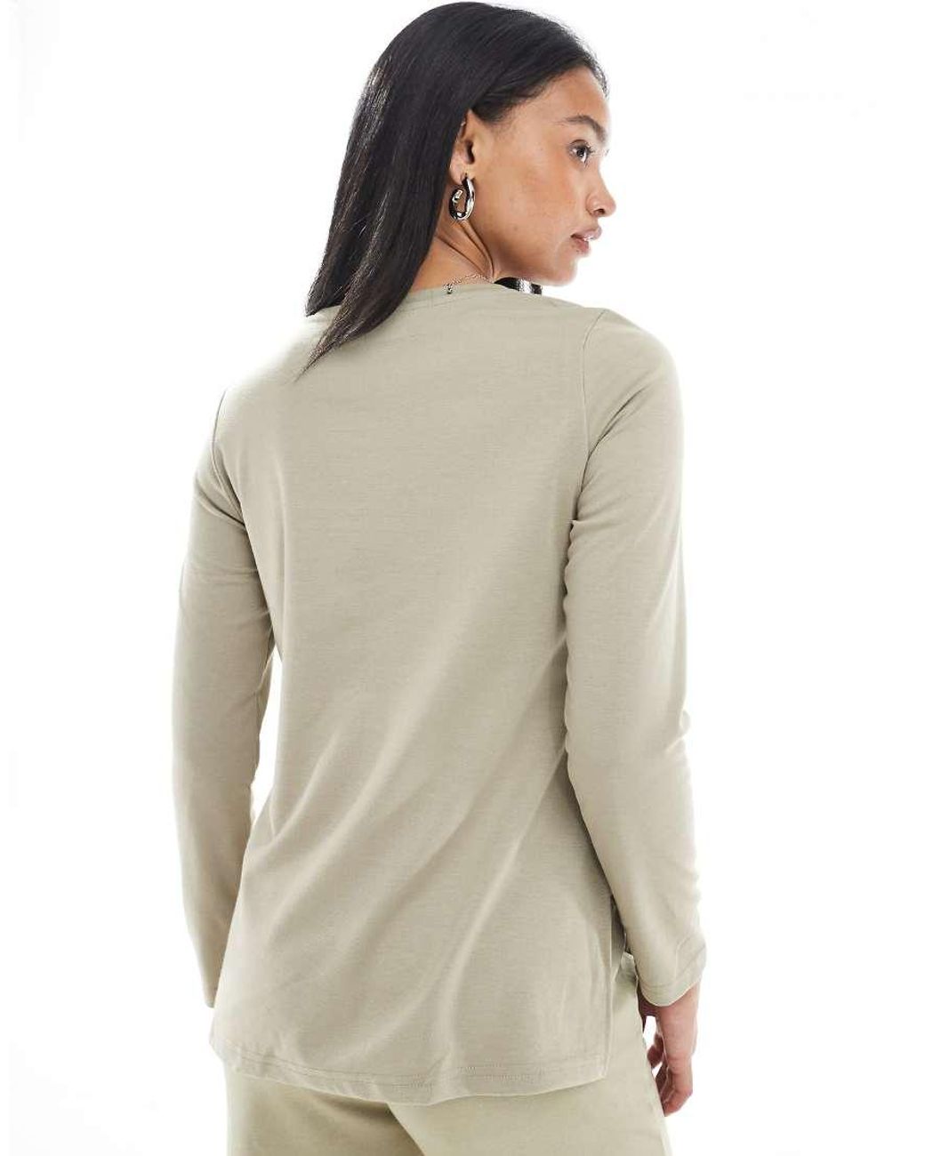 Mama.licious Natural Mamalicious Long Sleeve Side Split Top Co-ord