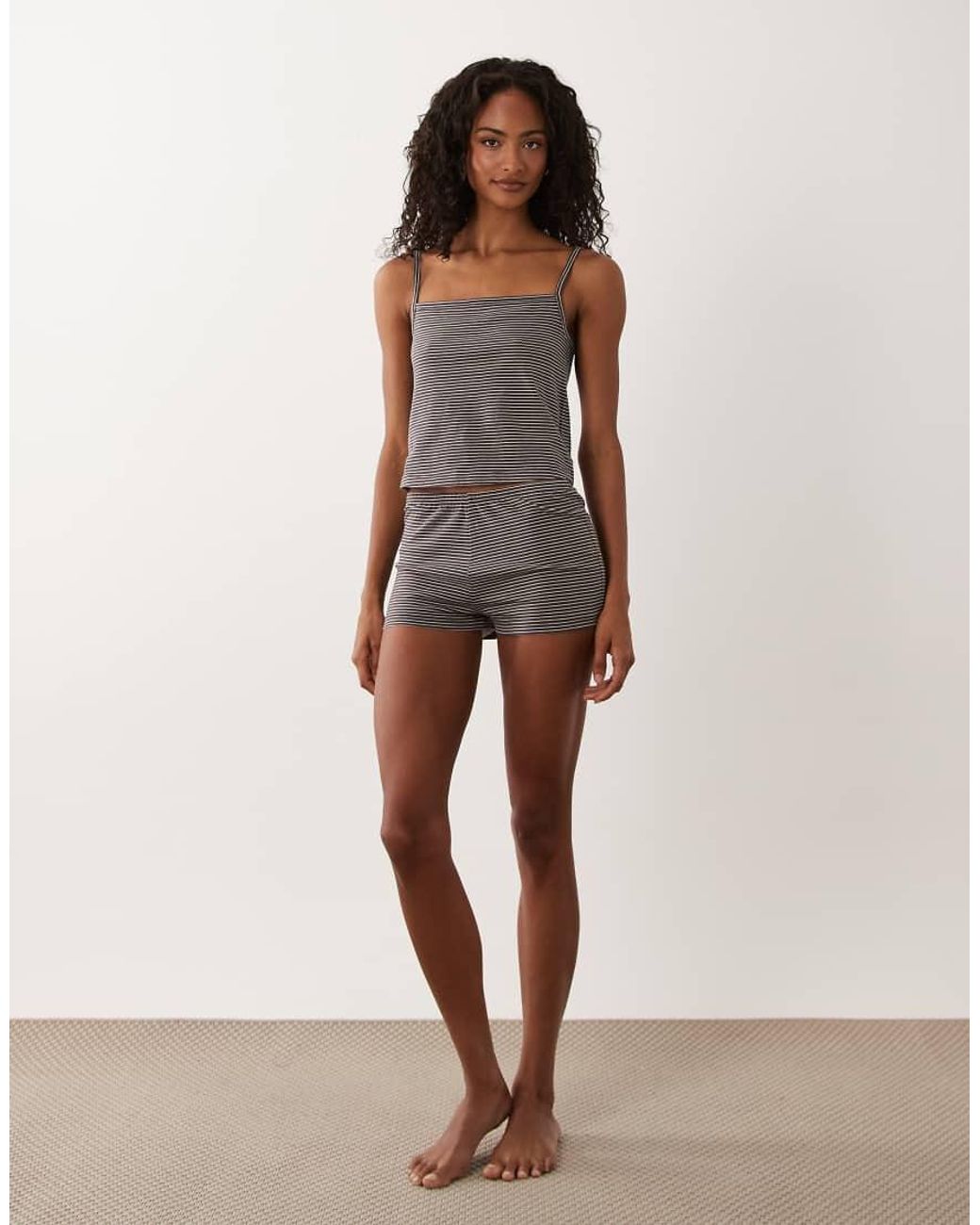 ASOS Brown Mix & Match Pyjama Cami With Underbust Seam