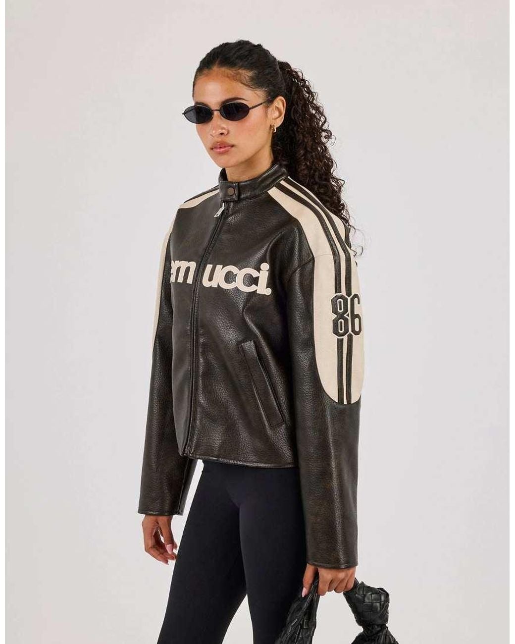 CERNUCCI Black Pu Moto Jacket
