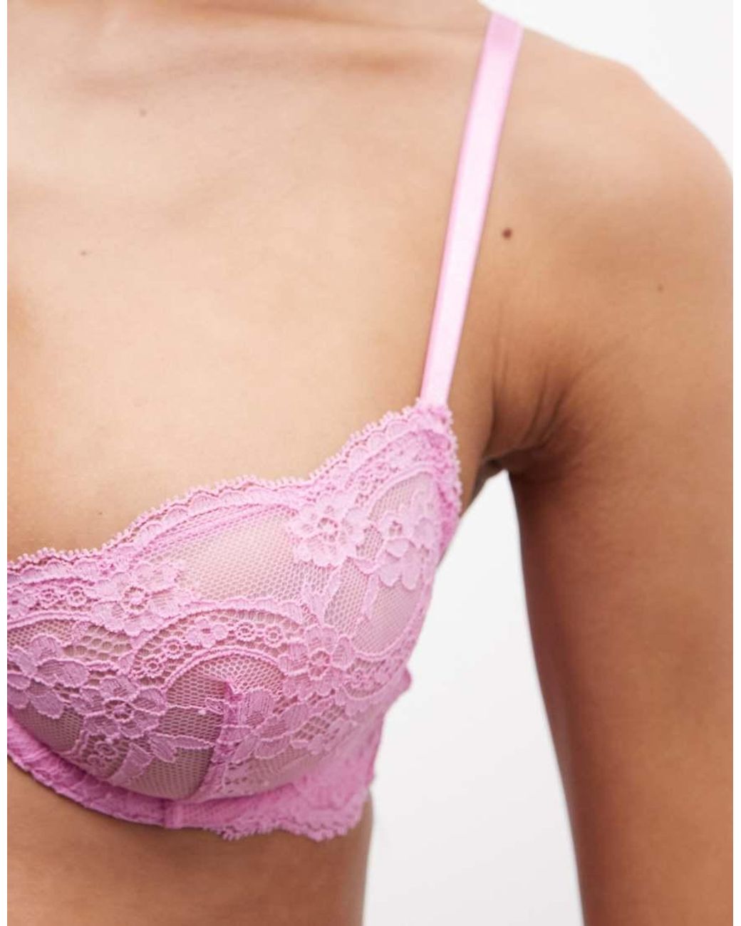 ASOS Pink Lola Lace Underwired Bra