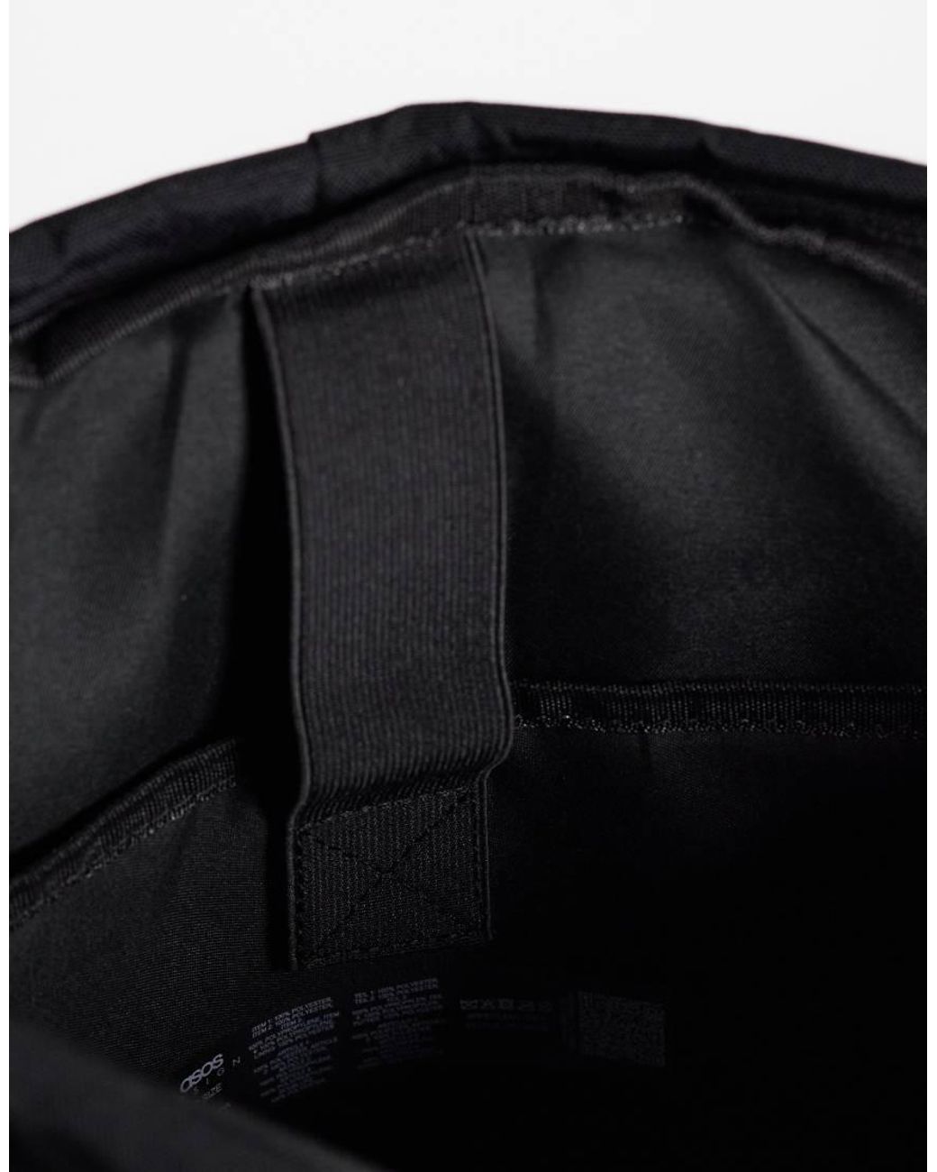 ASOS Black Multi-Pocket Backpack for men