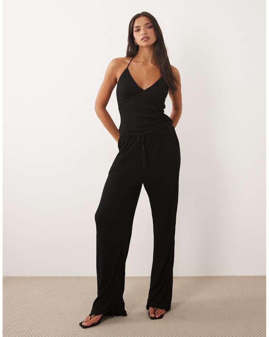 ASOS Brown Co-ord Crinkle Cami Top