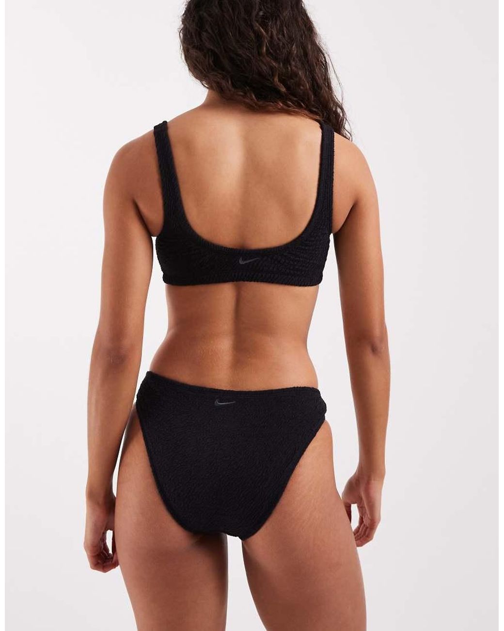 Nike Black Nike Crinkle Hipster Bikini Bottom