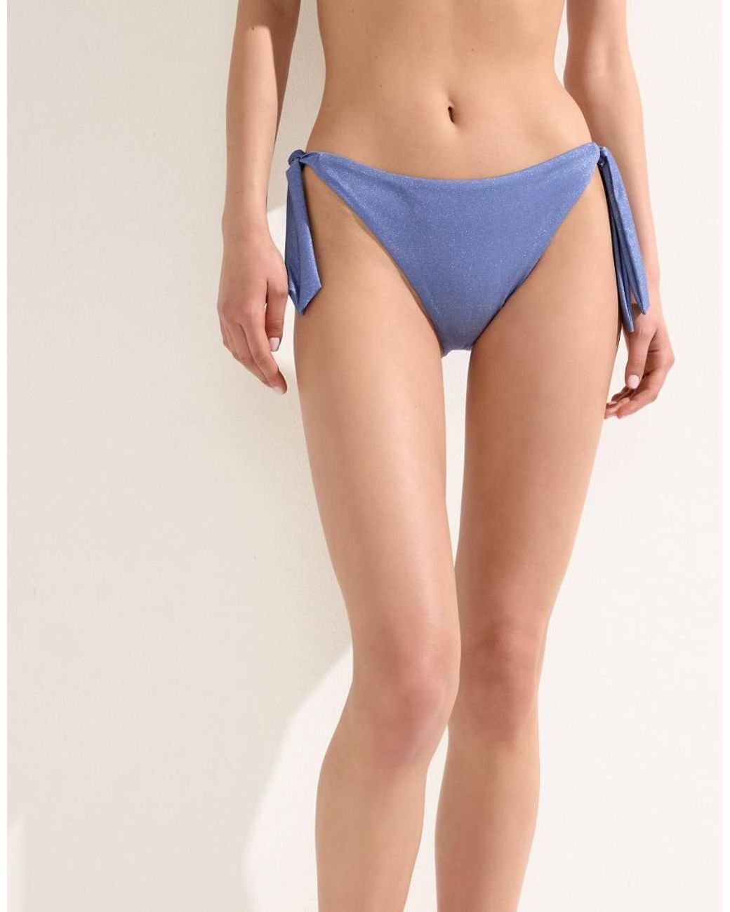 Calzedonia White Bow Bikini Bottoms Golden Glow